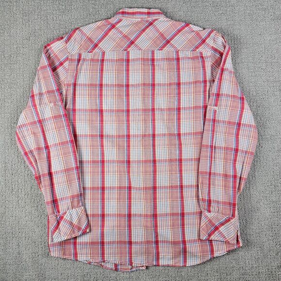 INC International Concepts Western Shirt Men's L Red Plaid Pearl‎ Snap Rodeo - Picture 2 of 8
